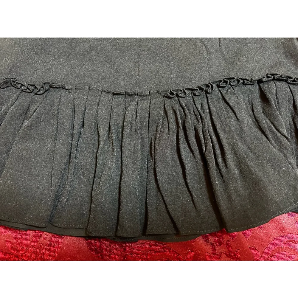 Kate Spade Black Ruffle Mini Skirt Size 10